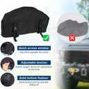 Winch Cover, Heavy Duty Waterproof Electric Winches Protector Parts Accessories Weather Resistant Dust-Proof Cover up to 12000Lbs Fits Indoor & Outdoor Use