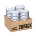 20 Packs Sterile Plastic Petri Dishes with lid Thickened Version, 90mm Dia x 15mm Deep Clear 3 Vents for Lab Analysis, School Science Experiment, Plant and Seed Culture Cell-Culture Dish