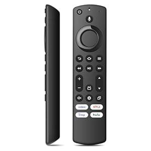 Replacement Voice Remote Compatible with All Series TV Cube/ Stick, Stick 4K Max/ 4K (1st/ 2nd Gen), Stick (2nd/ 3rd Gen)/ Lite/ HD, Fit for All Insignia-Toshiba-Pioneer-Omni QLED Series
