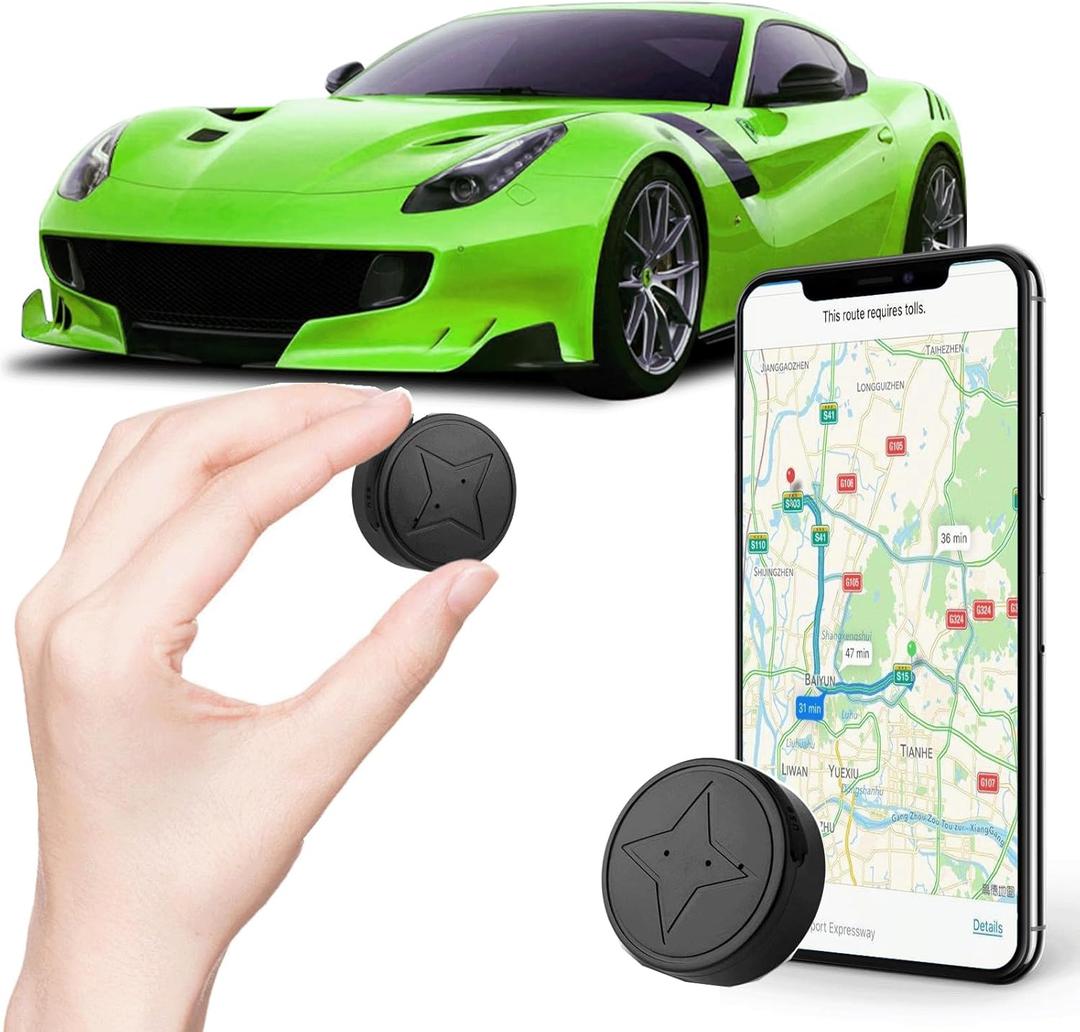 Mini GPS Tracker for Vehicles No Subscription - Car GPS Tracker Portable Real Time Magnetic GPS Tracking Device for Cars Full Global Coverage Location Tracker for Kids,Trucks/Person,No Monthly Fee