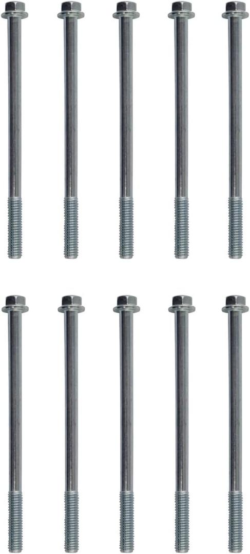 10 Pack GY6 engine crankcase right cover screw, suitable for 50cc-200cc QMB139 157QMJ Chinese moped, screw model M6 (6x95 mm/0.23x3.74 in)