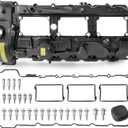 N55 Engine Valve Cover with Gasket & Bolts & Oil Filler Cap Compatible with 2011-2019 BMW 328i 335i 435i 530i 535i 640i 740i 135i 235i M235i X3 X4 X5 X6 ActiveHybrid 5 3.0L Replace 11127570292 264-937