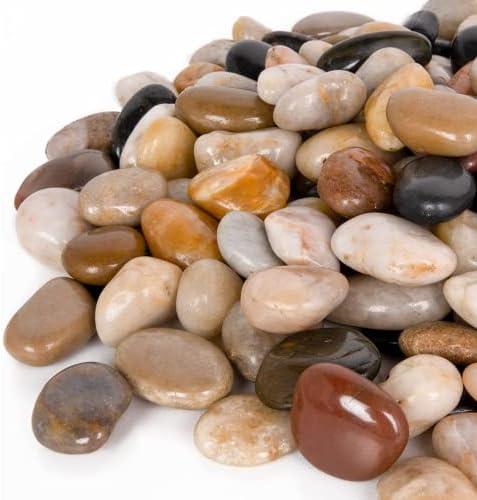 GASPRO 15lb Natural River Rocks Decorative Rocks for Plants and Garden Landscaping, Polished River Stone for Outdoor Decor, 1-1 3/4 Inch