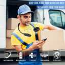 Neck Fan - 2600mAh Battery Operated Hands Free Fan, Portable Hang Around Neck Fans for Fishing, Camping, Hiking, Working, USB Powered, Over 12 Hours Cooling (Black)