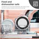 Dog Bowl, Stainless Steel Dog Food and Water Bowl with Non Slip Quiet Bottom, Easy to Clean, Dishwasher Safe, 40oz, White