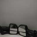 Pair Set Towing Mirrors Compatible with 1999-2016 Ford F250 F350 F450 F550 Super Duty Truck Side Tow Mirrors with Turn Signal and Auxiliary Lamp (Black)