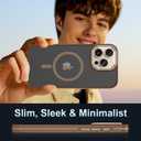 Fingic for iPhone 16 Pro Case[Compatible with Magsafe][Military-Grade Protection Shockproof] Support Magnetic Car Mount Slim Non-Slip TPU Rugged Bumper Translucent Matte Case for iPhone 16 Pro,Brown