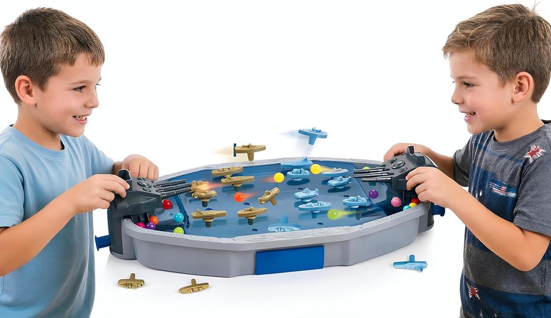 Naval Battleships Shooting Game,Tabletop Warships Shot Game for 2 Players,Battle Competitive Toy for Age 6+,Fun for Kids & Adults