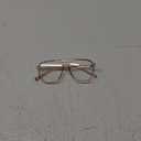 FEISEDY Blue Light Blocking Glasses Fake Nerd Clear Square Computer Lightweight Pilot Glasses Frame Oversized B2866 (Transparent Tea Frame)