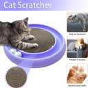 Interactive Cat Ball Track Toy for Indoor Cats, Cat Scratching Board & Exercise Set for Bored Indoor Adult and Kitten Mental & Physical Stimulation, with Spare Ball to Prevent Loss (Purple)