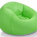 Realspring Inflatable Bean Bag Chair Outdoor Blow up Camping Chair Inflatable Lazy Sofa Folding Portable Bean Bag Lounger Couch for Movie Night(Green)