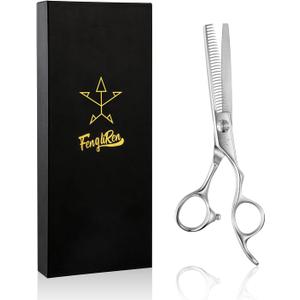 Fengliren High-end Professional Hair Thinning Scissors Hair Cutting Teeth Shears Barber Hairdressing Texturizing Scissor Extremely Very Sharp 6 Inch Stainless Steel Alloy For Men, Women, Salon & Home
