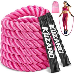 Jump Rope, Weighted Jump Rope for Women, Heavy Jump Ropes for Fitness, Home Gym Exercise Equipment, Adult Skipping Rope for Improve Strength, Weight Loss, Boxing Training,Total Body Workout Equipment (Pink 1.5lb)