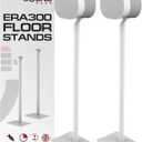 Sound Bass ERA300 Floor Stand, Premium Metal Design, Twin Pack (2pcs), White, Compatible with Sonos ERA 300 Speaker, Accessories Included, Cable Management, Designed in the UK, Double, Pair