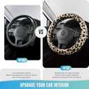 Road Comforts Leopard Plush Steering Wheel Cover for Winter, Made with Flurry Microfiber, Universal Fit 14 1/2 to 15 inches, Soft Fuzzy Warm for Winter (White)