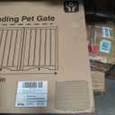 Free Standing Dog Gate Indoor, Foldable Dog Gate for Doorways Stairs Hallways, 3-Panel Freestanding Pet Gate with Support Feet for Stability, Folding Puppy Gate Easy to Move, Doggy Gate 54"x24"