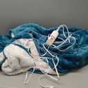 Heated Blanket Electric Blanket Full Size 72''x84'' with 9 Heating Levels, 1-10 Hour Auto Shut Off, Machine Washable, Flannel & Sherpa Soft Warming Blanket for Couch, Bed, Office - Dark Green