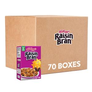 Kellogg's Raisin Bran, Breakfast Cereal, Original, 1.52oz (70 Count), Best By: AUG/14/2025