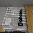 Babelio Baby Gate for Stairs, Kitchen & Doorways, 26-43" W 28" H No Bottom Bar| Easy Installation| One-Handed Operation| Auto-Close| Hardware Mount (Drill Needed) Safety Dog/Pet Gate Indoor (White)