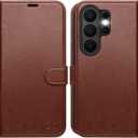 OCASE Compatible with Samsung Galaxy S26 Ultra Wallet Case, PU Leather Flip Folio Case with Card Holders RFID Blocking Kickstand [Shockproof TPU Inner Shell] Protective Phone Cover 2026, Dark Brown
