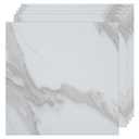 30-Pack Peel and Stick Vinyl Floor Tiles, 12"x12" Self-Adhesive Waterproof Peel and Stick Flooring Planks DIY for Bathroom, Kitchen, Living Room, Cover 30 Sq. Ft White