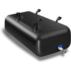 1400 L/370 Gal Water Bladder Tank, Foldable Portable Water Storage Container, Emergency Water Bag for RV, Truck Bed, Fire Prevention, Drought Resistance, Black