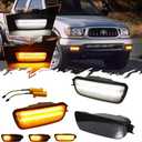 For 2001 2002 2003 2004 Toyota Tacoma Front Bumper Turn Signal Lights 81510-04080 TO2531140 Smoked Lens 2 in 1 Amber/White Lights