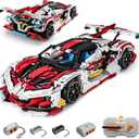 Super Car Building Kits - with Easy Drifting Wheels, Remote Control Function, Electric Gull-Wing Doors - Collectible 1:10 Scale Model Technique Car Building Blocks Set for Adults (2277 PCS)