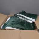 NANPIPER Throw Blanket Reversible Sherpa Flannel Blanket Super Soft Fuzzy Plush Fleece Microfiber for Bed/Couch(60"x80",Olive Green)