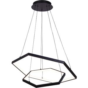 Canarm Capri 24-Inch LED Chandelier, Matte Black Finish with Integrated Dimmable LED, Adjustable Height Modern Lighting for Dining Room, Kitchen or Living Room