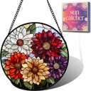 Colorful Flower Bouquet Suncatcher Sun Catchers Indoor Window Gifts 7.8"