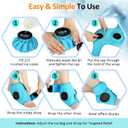 Comfytemp Ankle Ice Pack Wrap, Refillable Wearable Ice Bags for Injuries Reusable, 1H Long Lasting, Hot & Cold Therapy for Swelling, Sprained Ankles, Post Surgery for Men Women - 1Pcs