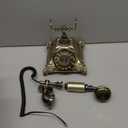 Vintage Rotary Dial Telephone  Bronze Resin Corded Landline with Functional Dial & Noise-Canceling Audio, Old-Fashioned Desk Phone for Home Office, Cafe, Bar & Hotel Dcor