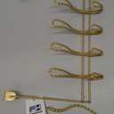 Twisted Design Over the Door Hook Rack, Towel Hanger, Coat Rack for Bathroom, Bedroom or Laundry Room (Gold With 12 Hooks)