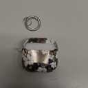 for AirPods 4 Case, Floral AirPod 4th Generation Case Cute Protective Soft AirPod 4 Cover for Women Men with Keychain Clip for AirPods 4 Cover 2024, Flower (Black + White)