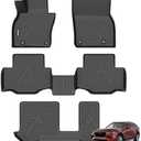 Floor Mats for Mazda CX-90 & CX90 PHEV (Plug in Hybrid) 7 & 8 Passenger / 2024 2025 2026 / 2nd Row Bench Seat/ Waterproof Non-Slip All Weather TPE Car Mats, 3 Rows, Black