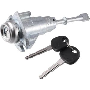 Motoforti 81970-2HA00 / Front Driver Side/Power Door Lock Cylinder with 2 Keys for Hyundai Elantra 2006-2010 / Left Side Door Lock Set Tumbler LH/Metal / 1 Set/Silver Tone Long-lasting