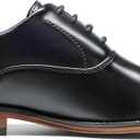 Bruno Marc Boy's Classic Oxfords Dress Shoes,Size 1 Little Kid,Black,SBOX2328K