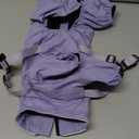 HDKUW Small Dog Raincoat Harness, Four-Legged Full Coverage Dog Raincoat, Waterproof 4-Legs Dog rain Jacket with Reflective Strip, Adjustable Puppy Waterproof Clothes Purple M (M:Back 9.8",Chest 14.2")