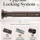 ALLZONE Heavy Duty Tension Curtain Rod, 66-120 In, Curtain Rods No Drilling