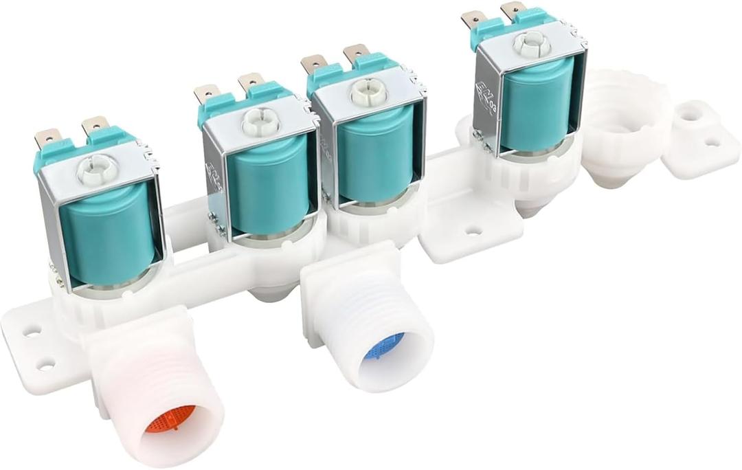 Upgrade DC97-15459H Water Inlet Valve Fit for Samsung Washer, Replaces AP5621731, PS4220862, EAP4220862, For WA45H7000AW/A2 WA45M7050AW/A4 WA400PJHDWR/AA WA50R5400AV/US - 