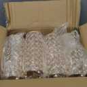 Dandat 8 Pcs Crystal Flower Vase for Wedding Table Centerpieces 7.87 in Crystal Pillar Candle Holder Metal Cylinder Flower Vase Stand for Christmas Wedding Decor Gifts Arrangement Event(Gold)