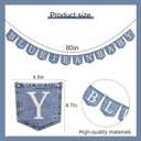 Blue Jean Baby Shower Banner - Blue Jean Gender Reveal Party,Western Baby Boy Shower Banner,Jeans Themed Banner Decoration