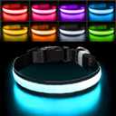 PcEoTllar Light up Dog Collar Lights for Night Walking - LED Dog Collar Light Rechargeable Color Changing, Glow in The Dark Dog Collars Waterproof Glowing Dog Collars for Large Small Medium Dogs (S(11 inch-15.7 inch), Black)