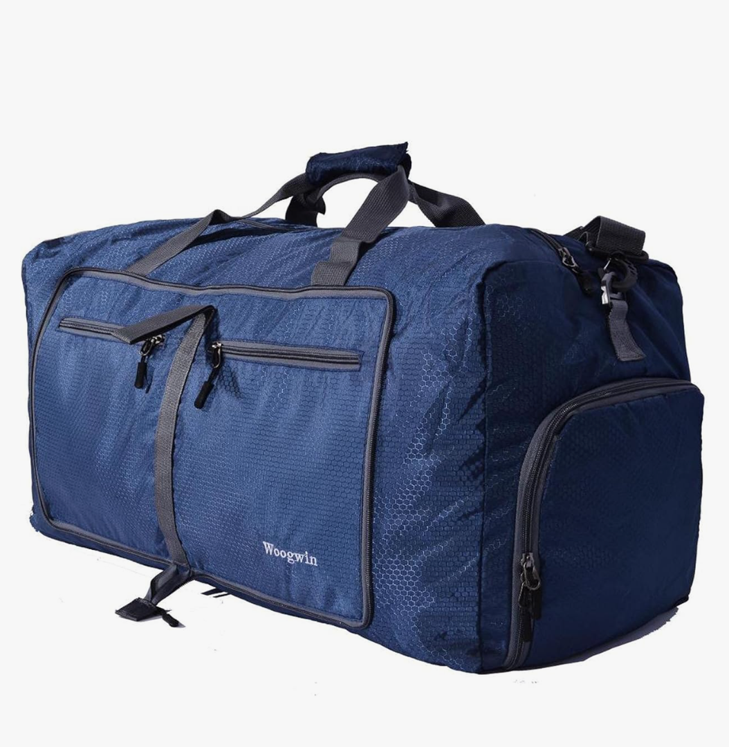 Woogwin Travel Duffel Bag Large Foldable Waterproof Overnight Bag for Beach Swim Bags Pool Sports Gym