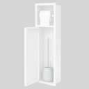 Recessed Toilet Paper Holder with Storage, 304 Stainless Steel, 25"x6"