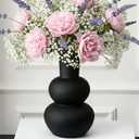 Ceramic Vase for Home Decor, Abstract Irregular Design Flower Vase, Living Room Decor Minimalist Decorative Vases for Pampas Grass