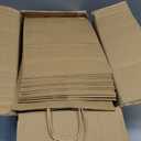 RACETOP 100 Pcs Kraft Shopping Bags 10x5x13 Inch Brown Paper Bags with Handles Bulk, Recycled Paper Gift Bag for Birthday Party Favors Grocery Retail Shopping Business