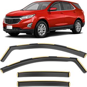 Shatterproof in-Channel Window Rain Guards for Chevrolet (Chevy) Equinox 2018-2024, Window Deflectors, Window Visors for Car, Vent Deflector, 4pcs