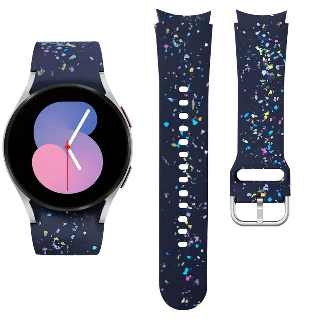 JunXiangRui No Gap Band Replacement for Samsung Galaxy Watch 6 5 4 (44mm 40mm/45mm/46mm/42mm, 20mm, Blue)